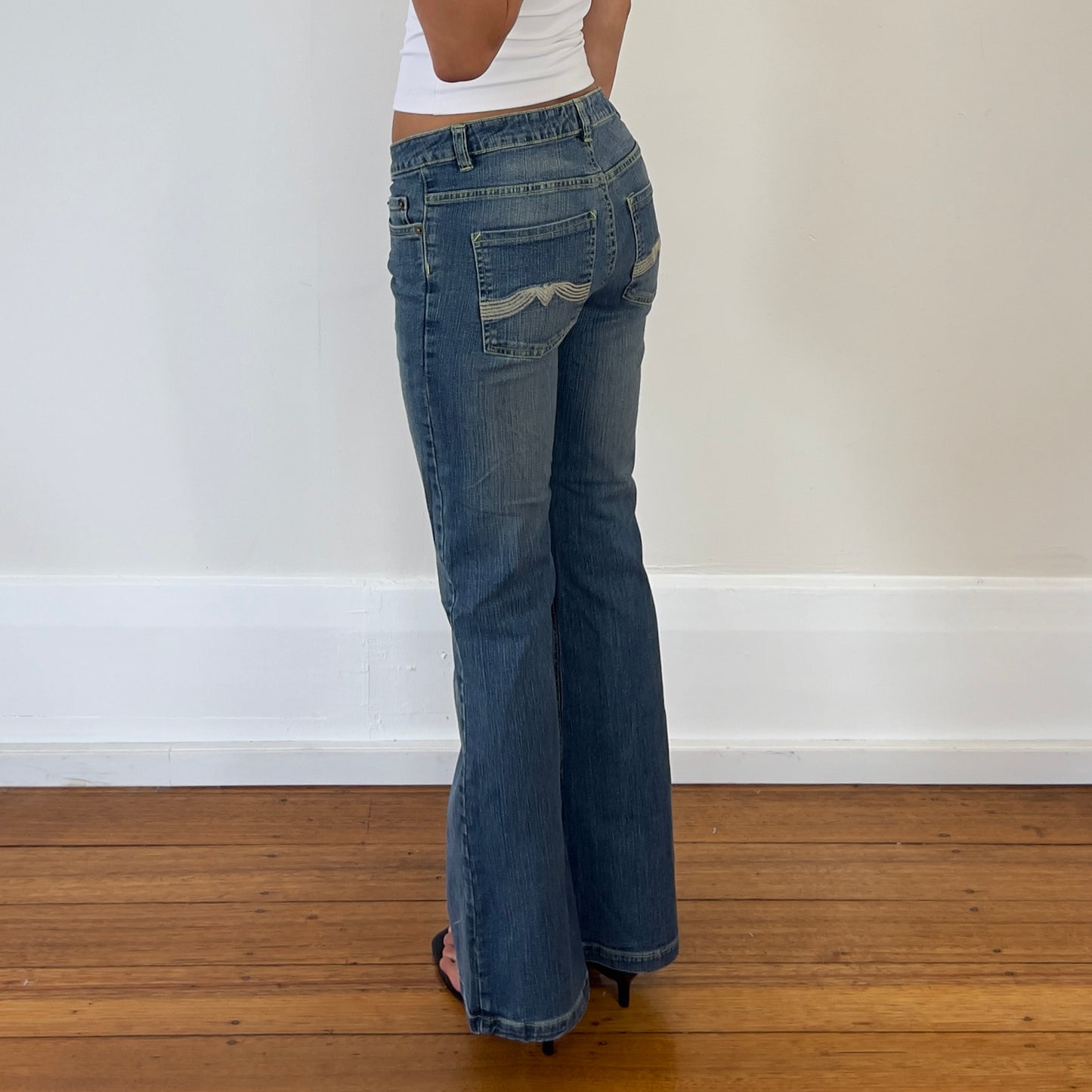 low rise bootcut jeans