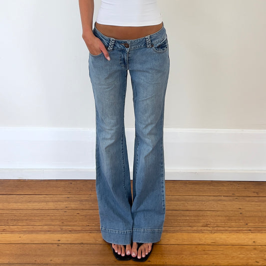 low rise bootcut jeans
