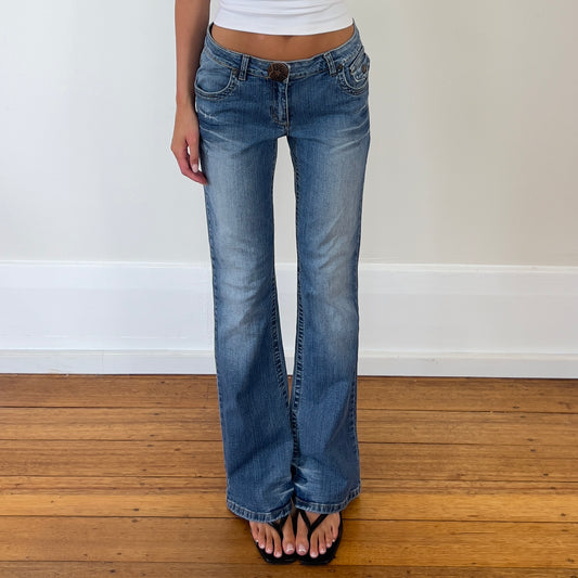 low rise bootcut jeans
