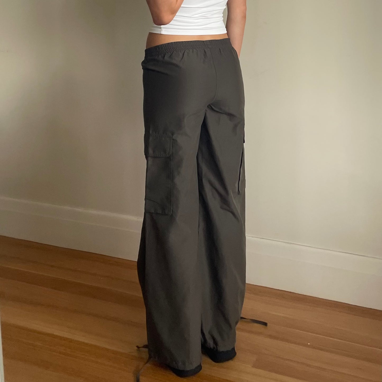 khaki wide leg pants