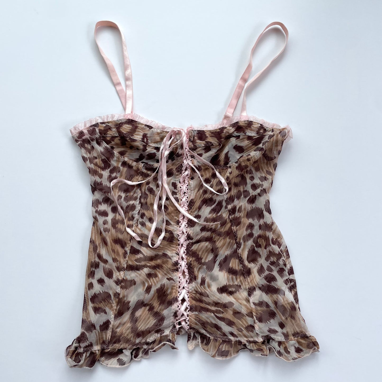 y2k leopard print cami