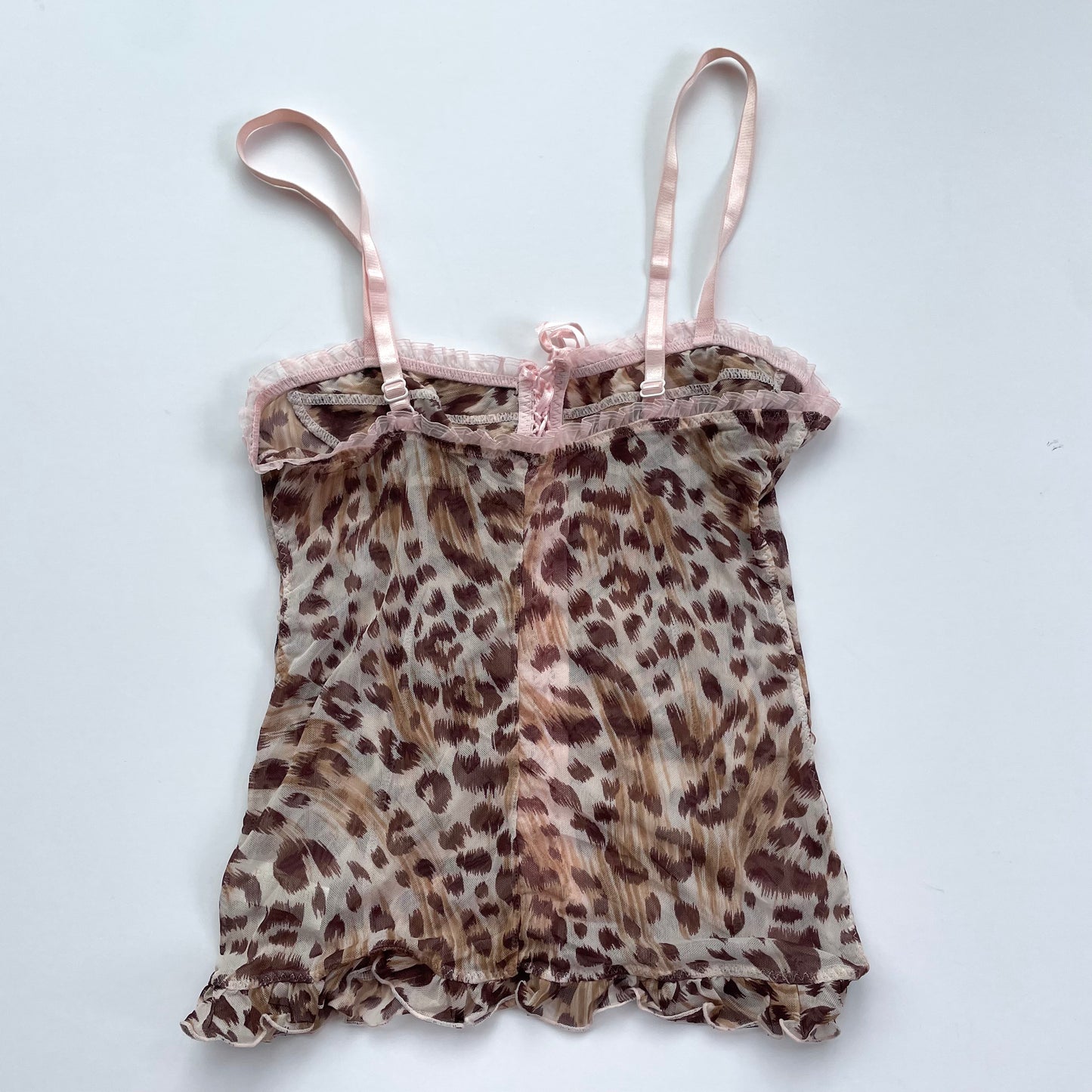 y2k leopard print cami