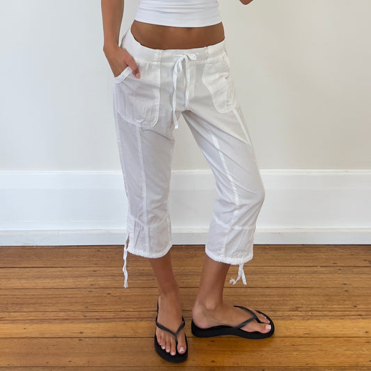 white cargo capris