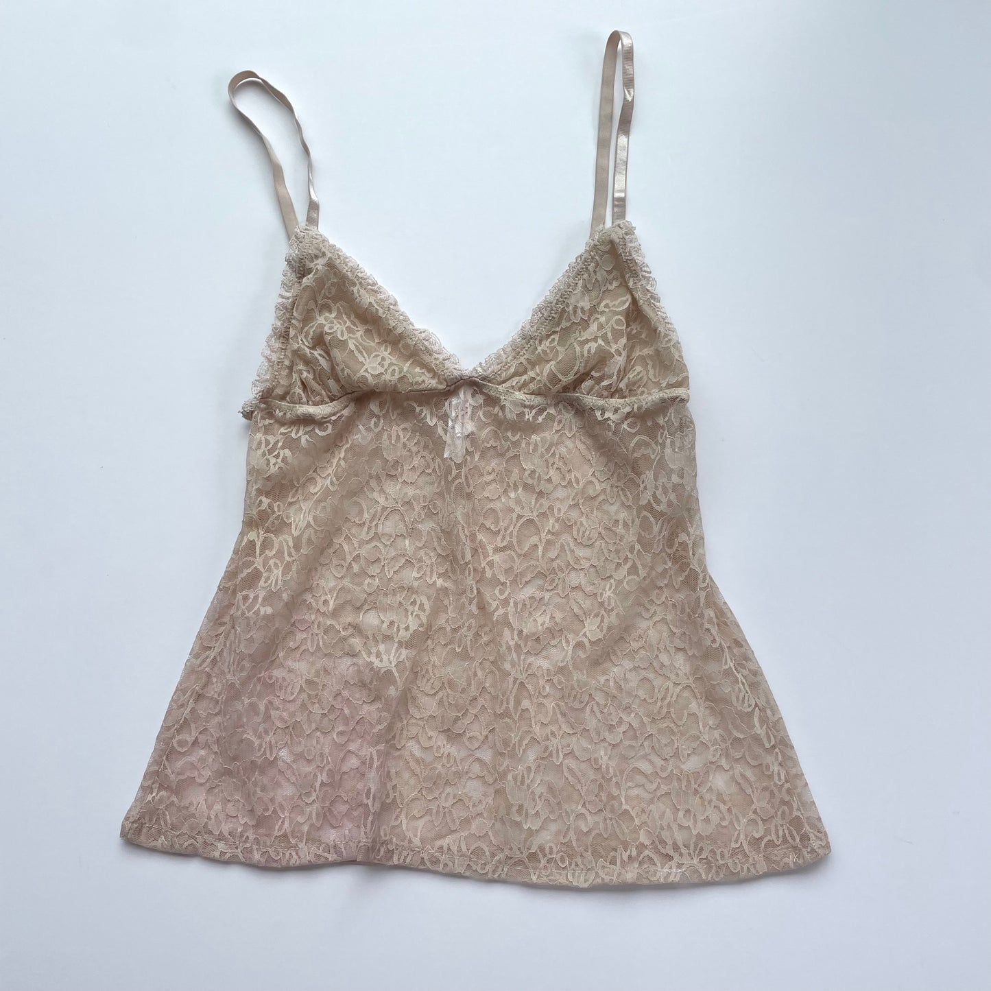 cream lace cami