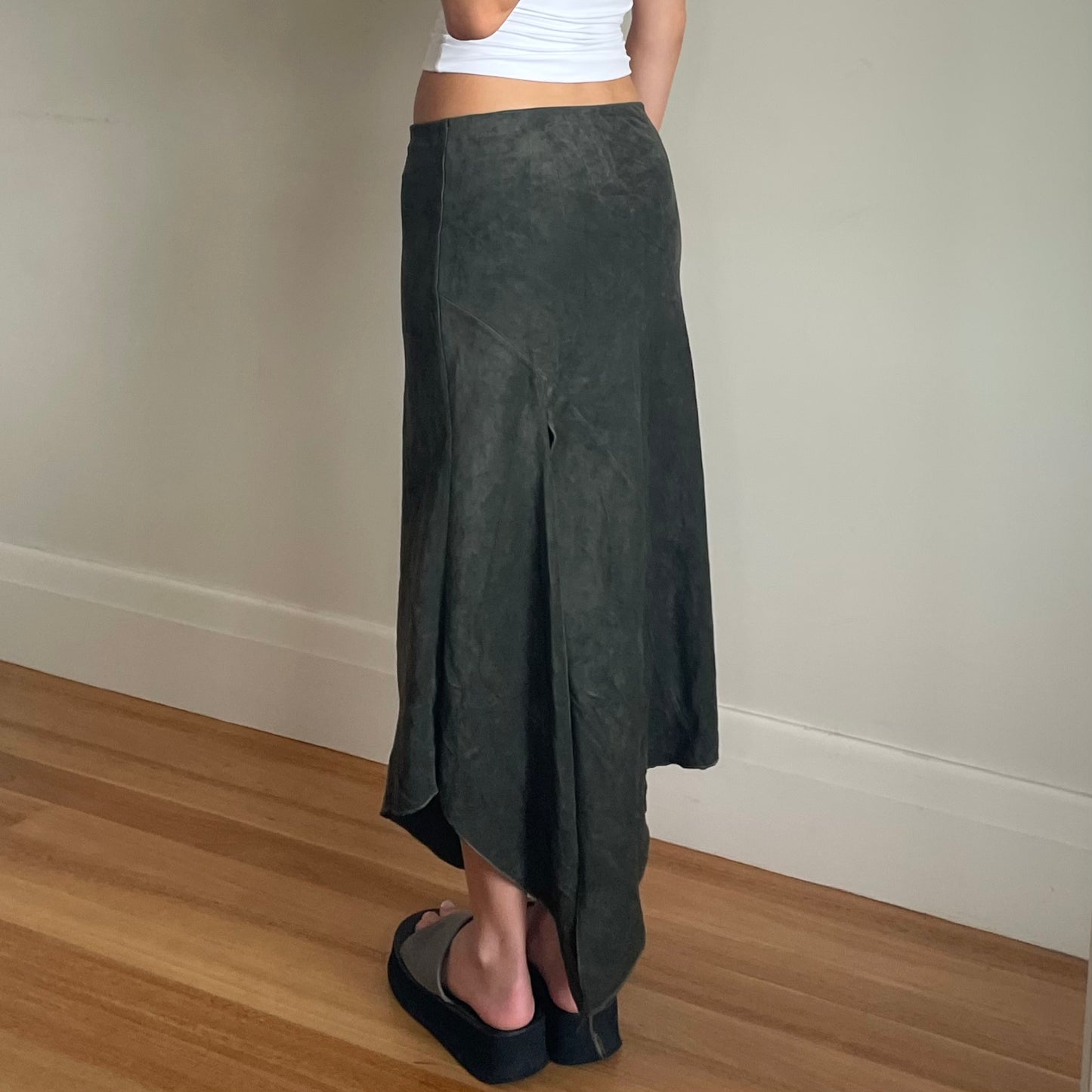 90s velvet maxi skirt