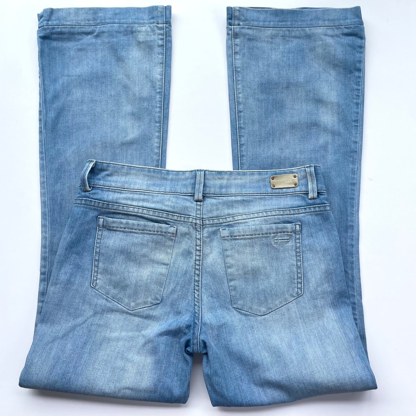 low rise flared jeans