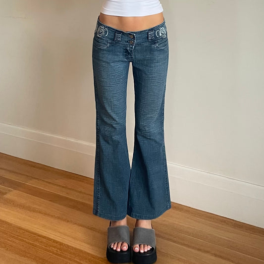 vintage flared denim jeans