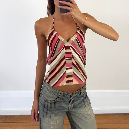 stripe halter top