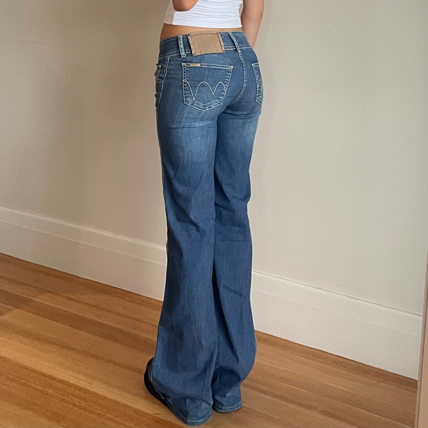 low rise baggy denim jeans