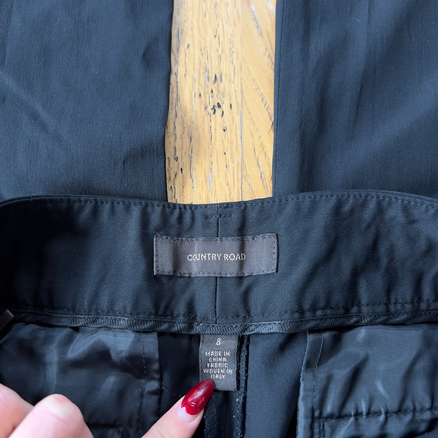 black trousers
