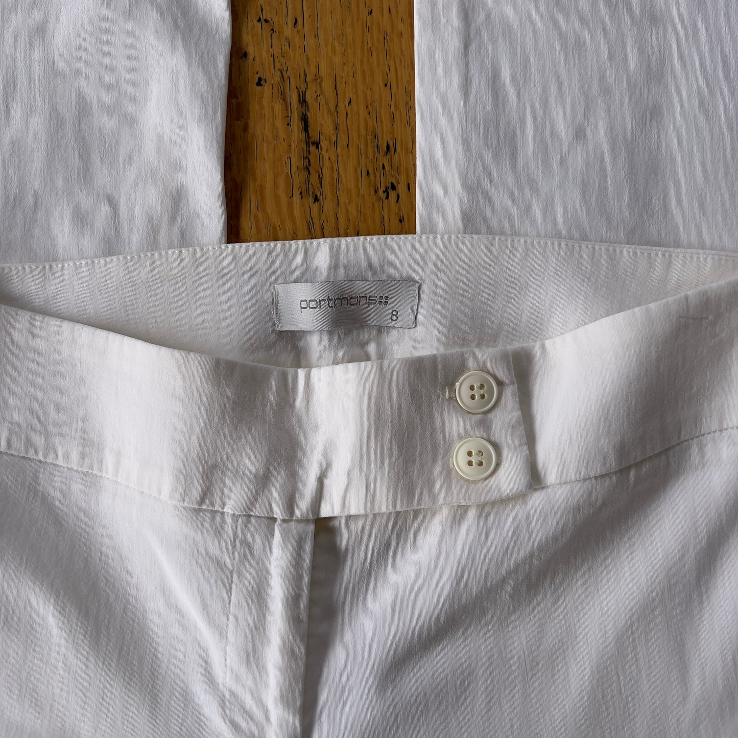white flared pants