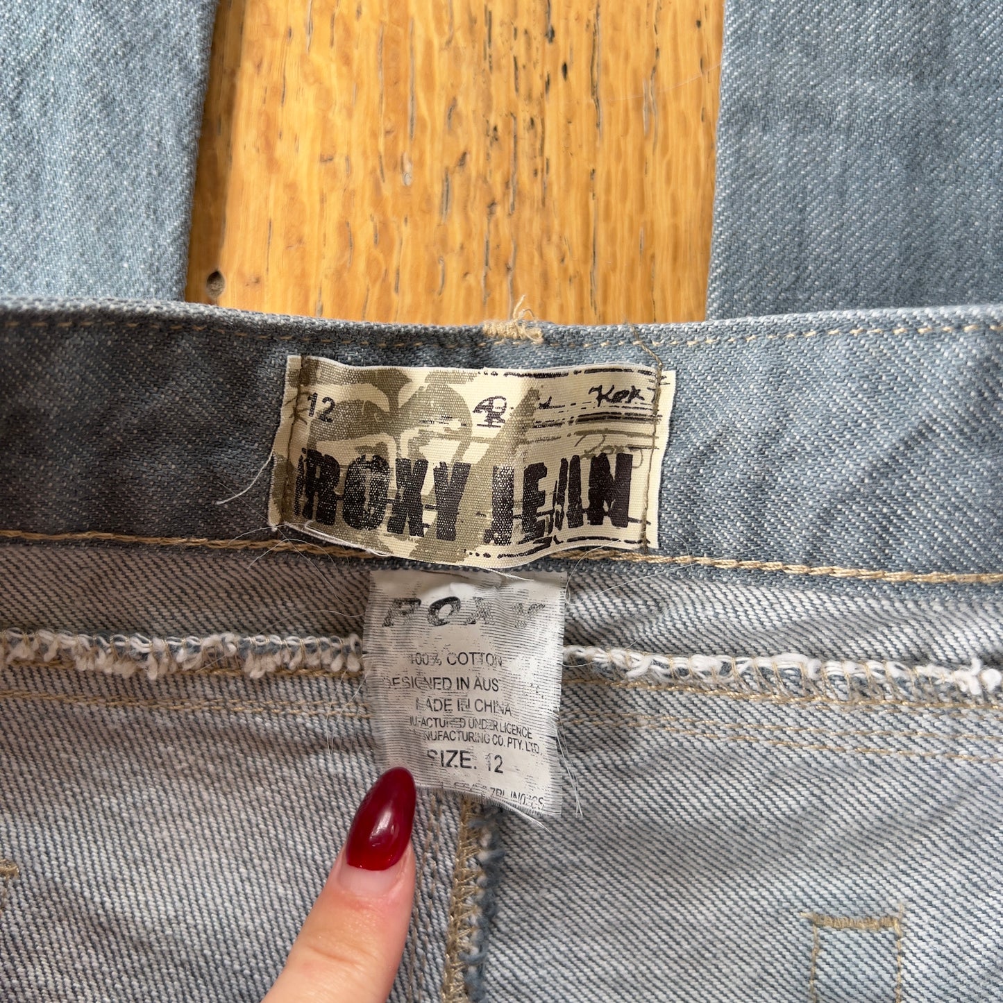 2000s low rise Roxy jeans