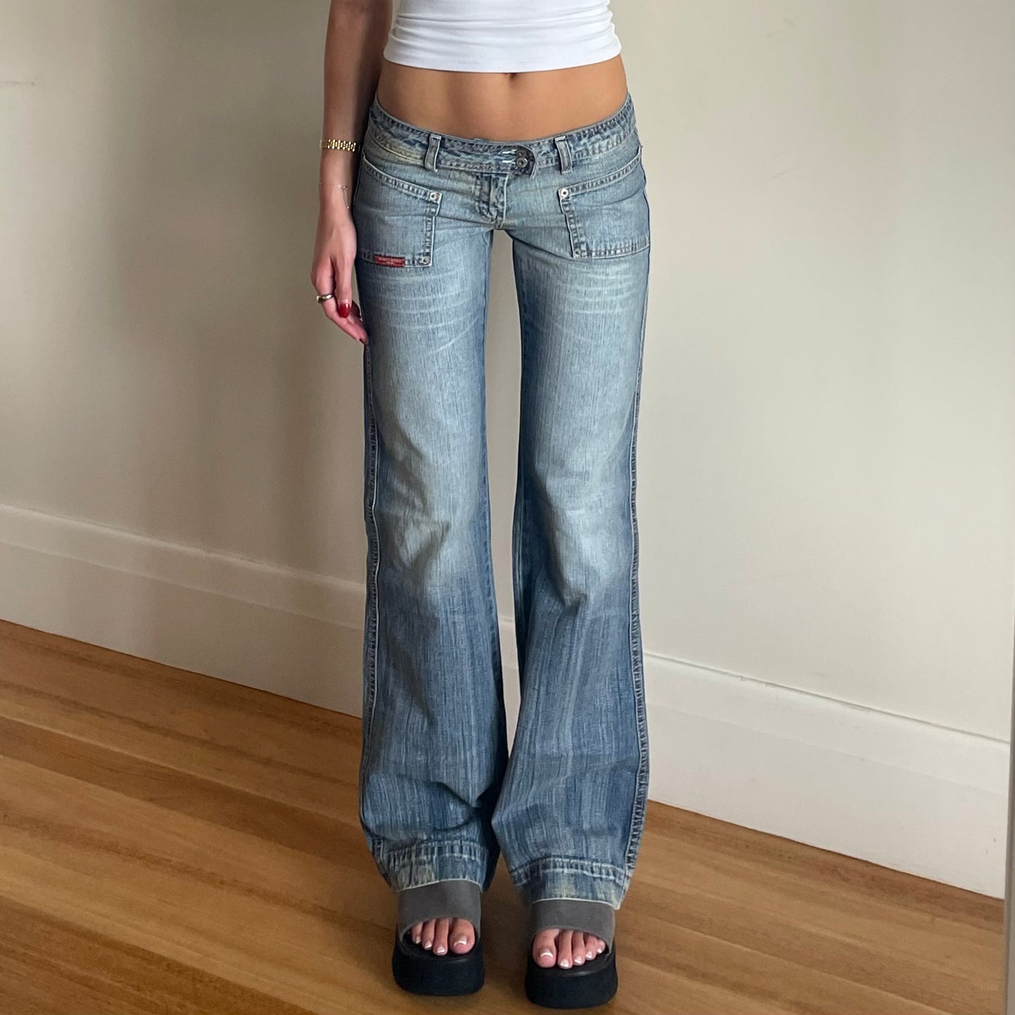 deadstock low rise wide leg jeans