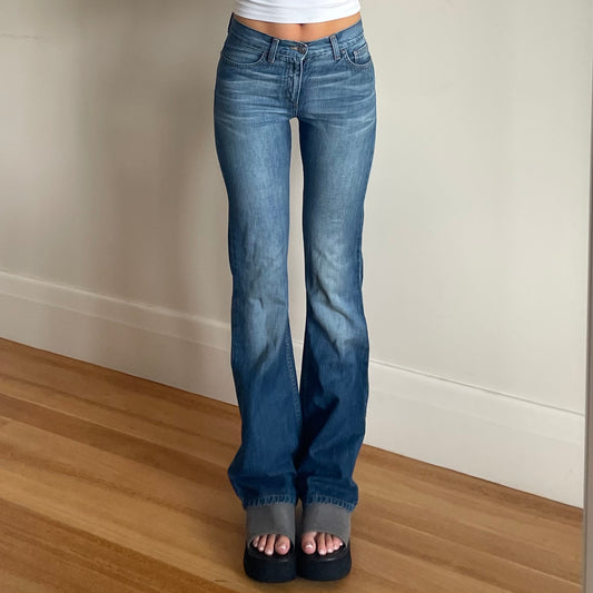 mid rise bootcut jeans