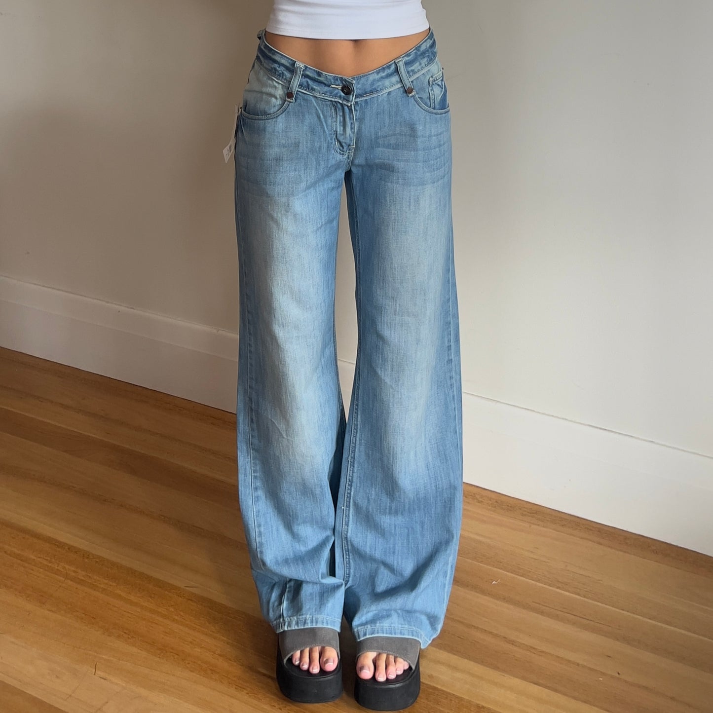 wide leg denim jeans