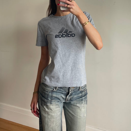 y2k grey Adidas tee