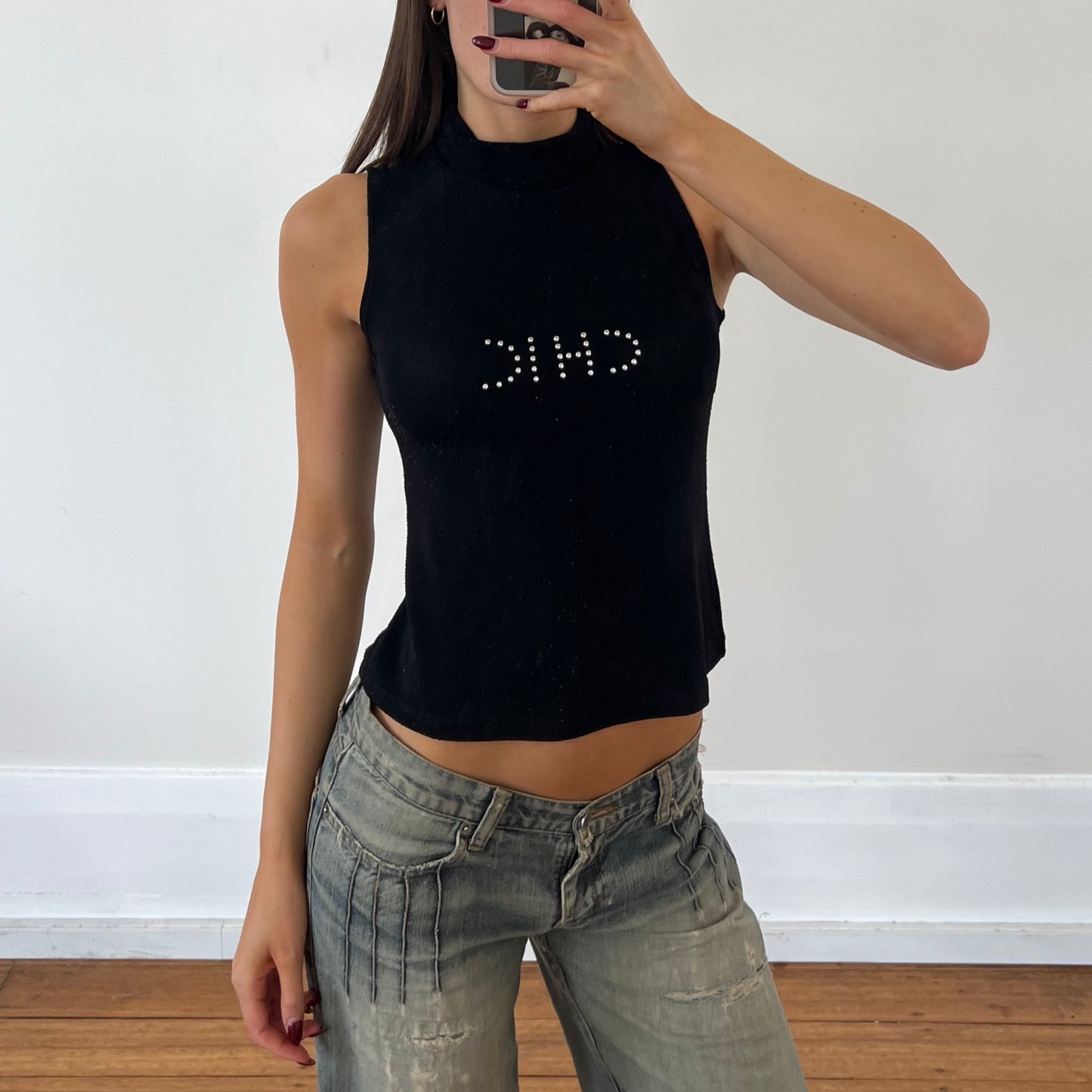 'chic' high neck top
