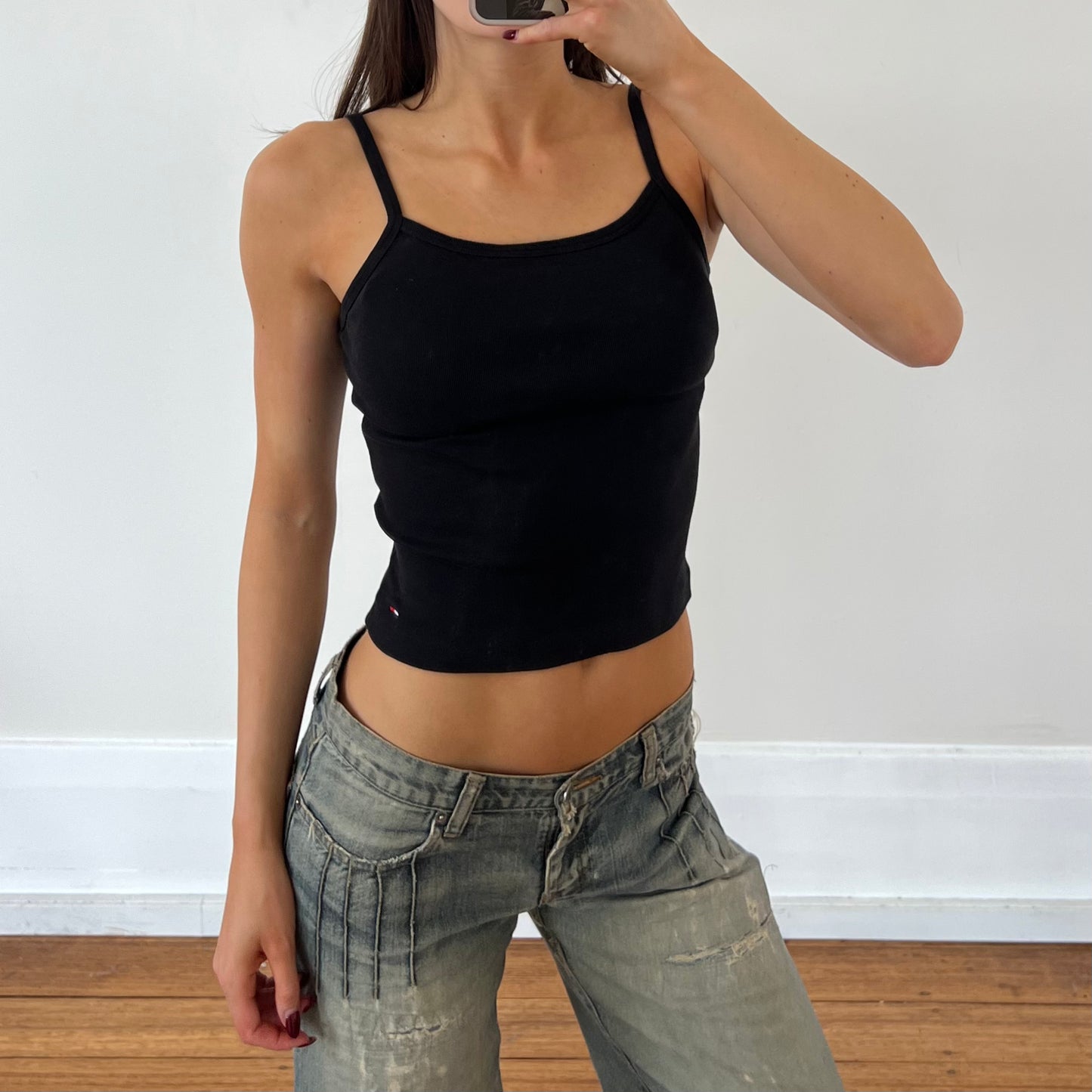 black tank top