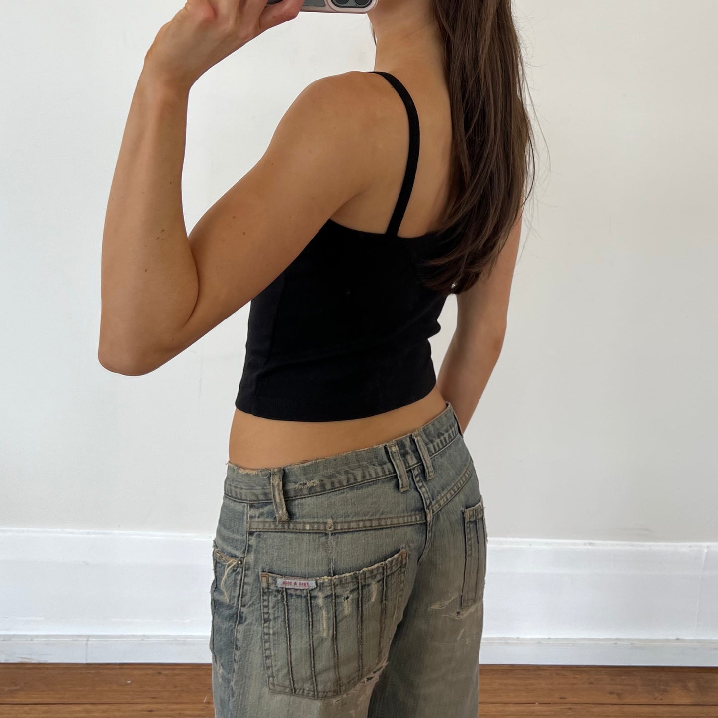 black tank top