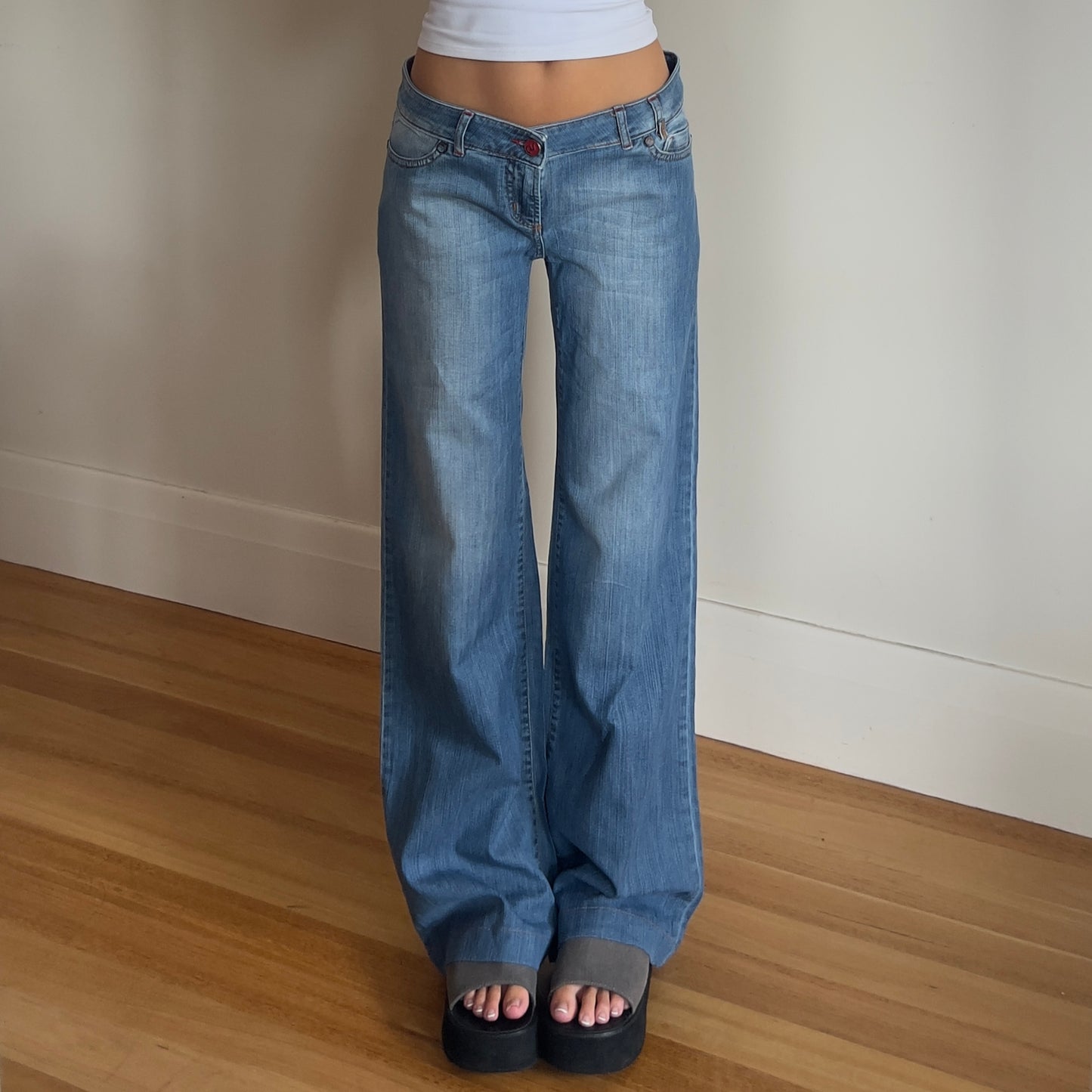 low rise baggy denim jeans