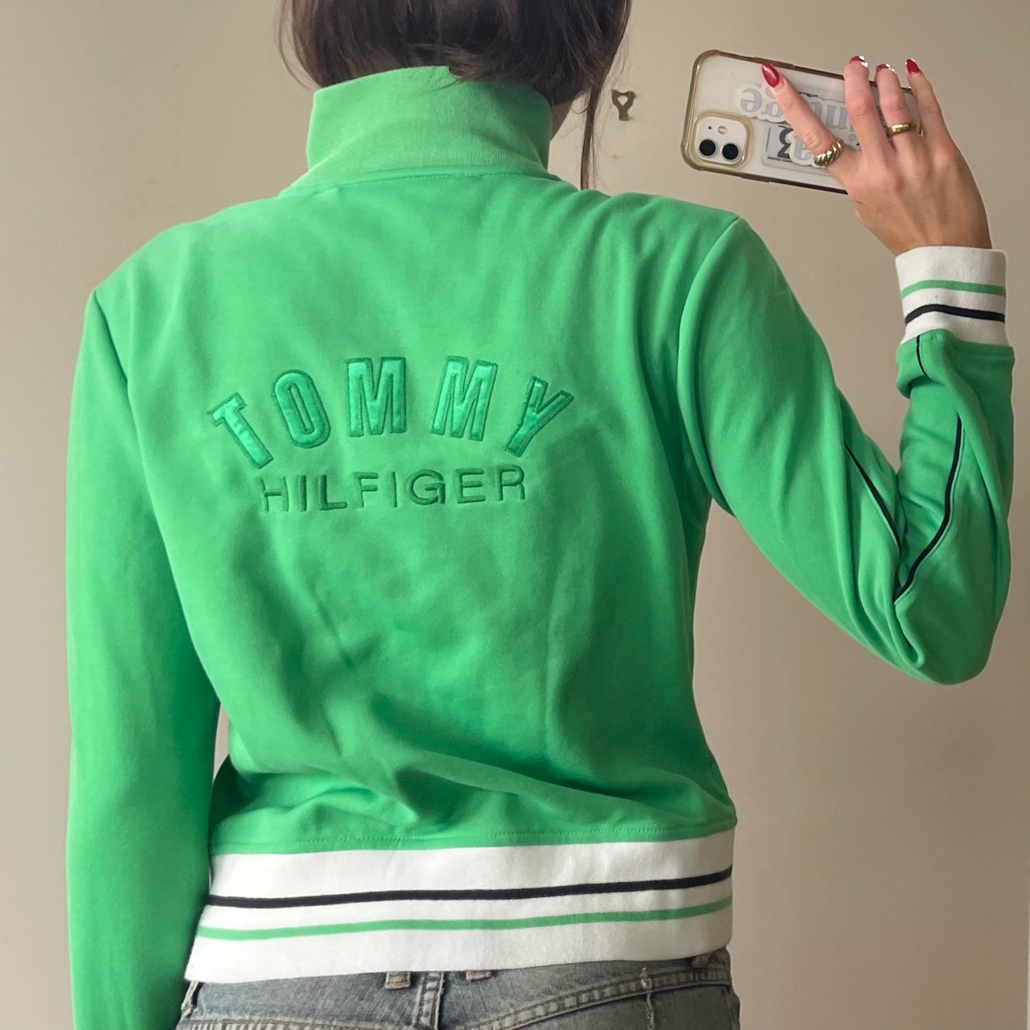 fluro green Tommy Hilfiger zip up