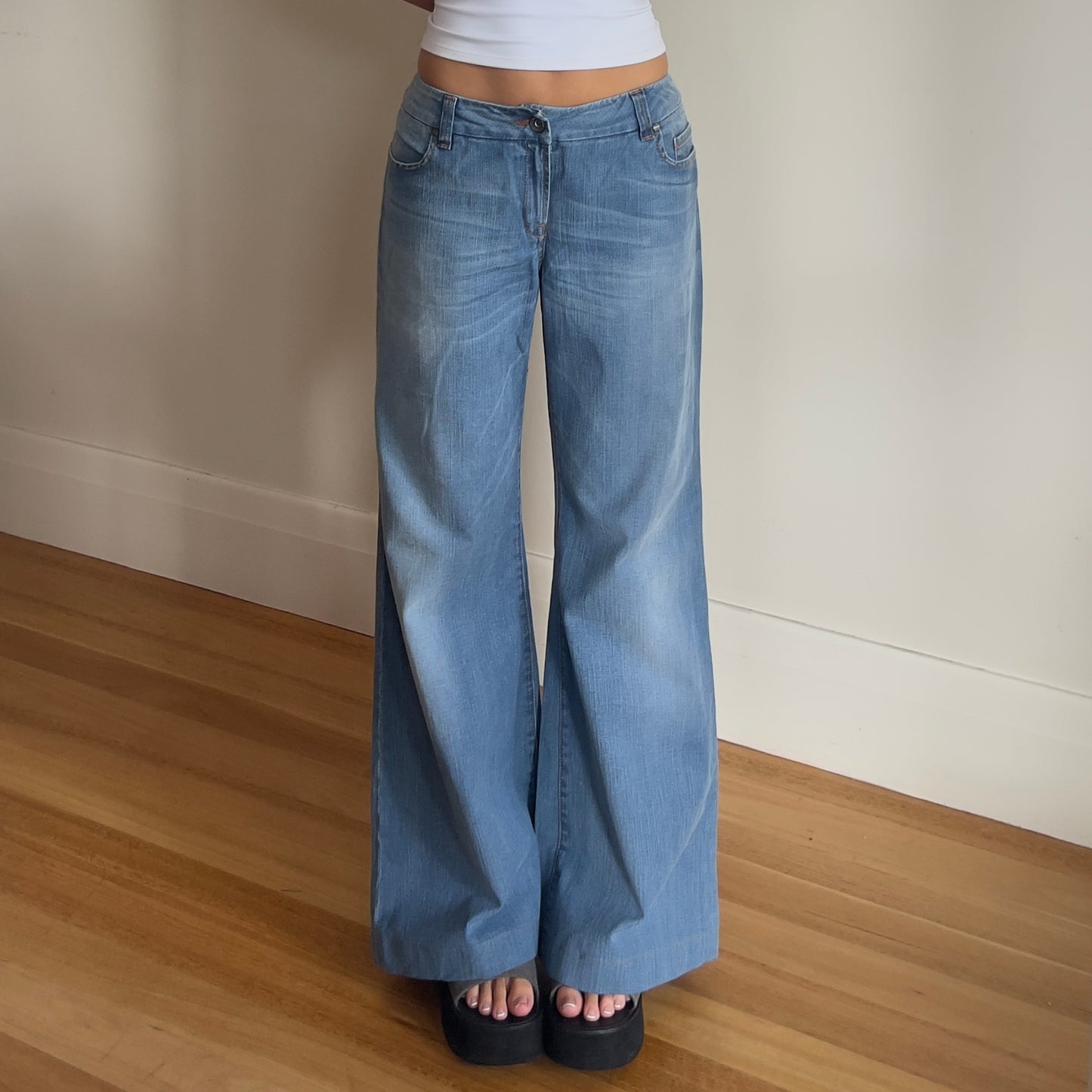 wide leg denim jeans