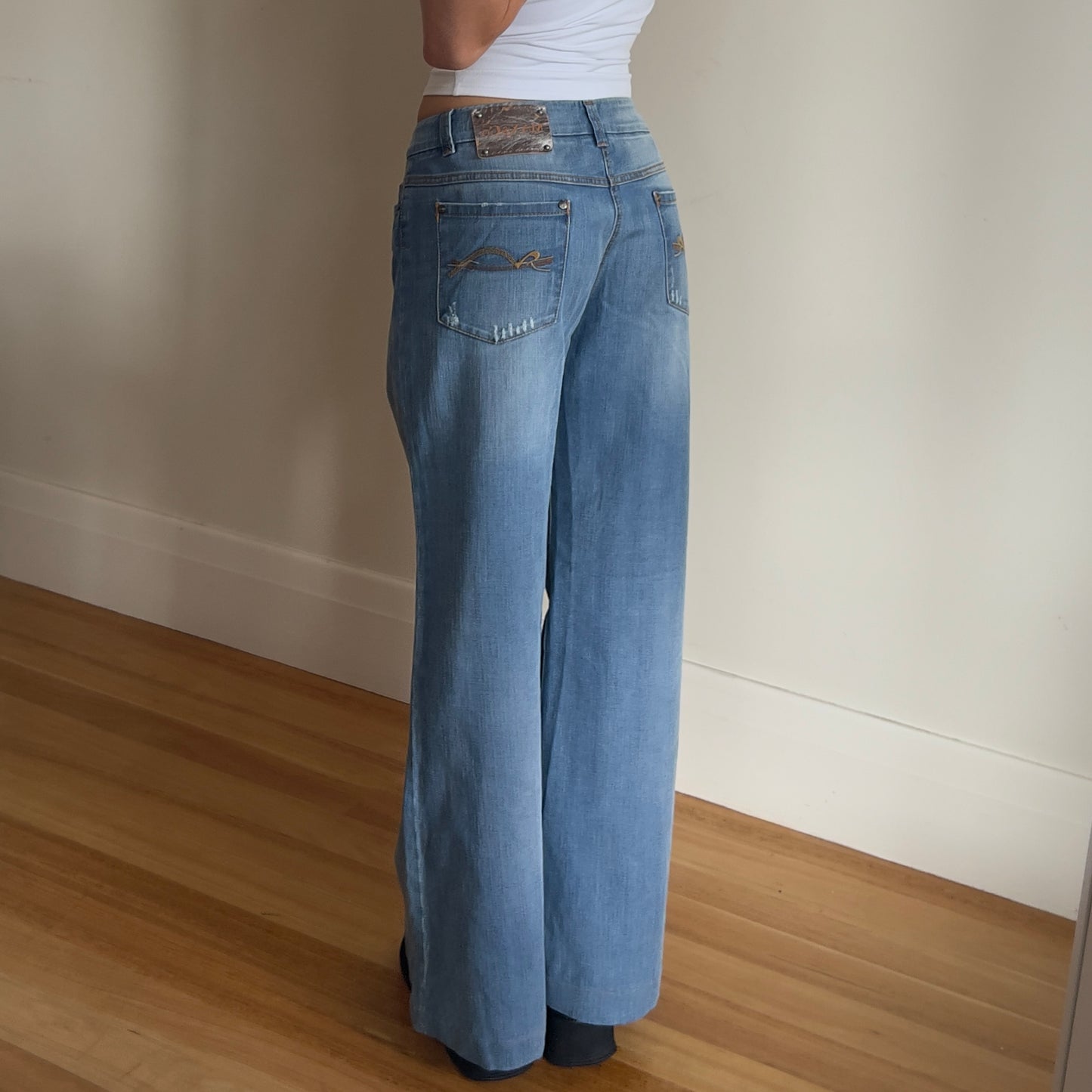 wide leg denim jeans