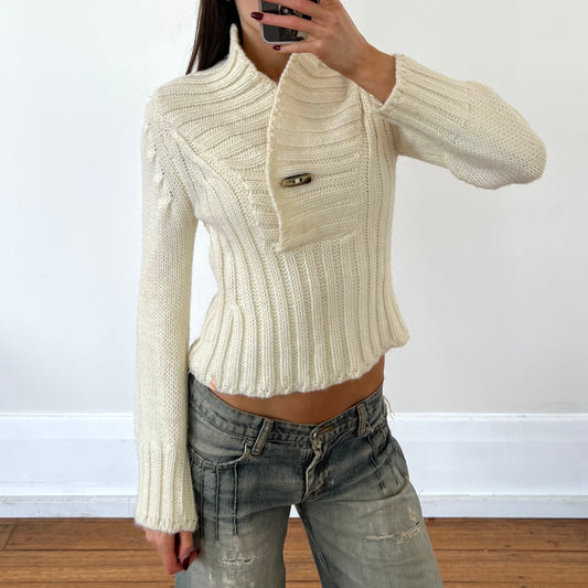 cream wool knit jumper