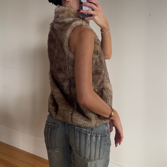 faux fur vest