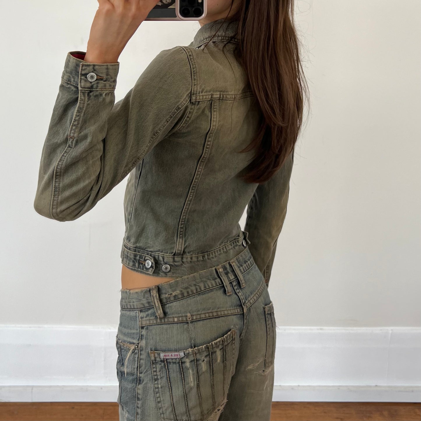 denim zip up jacket
