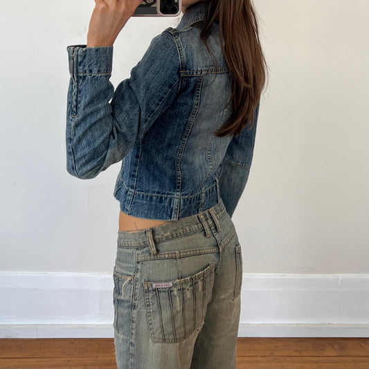 denim zip up jacket