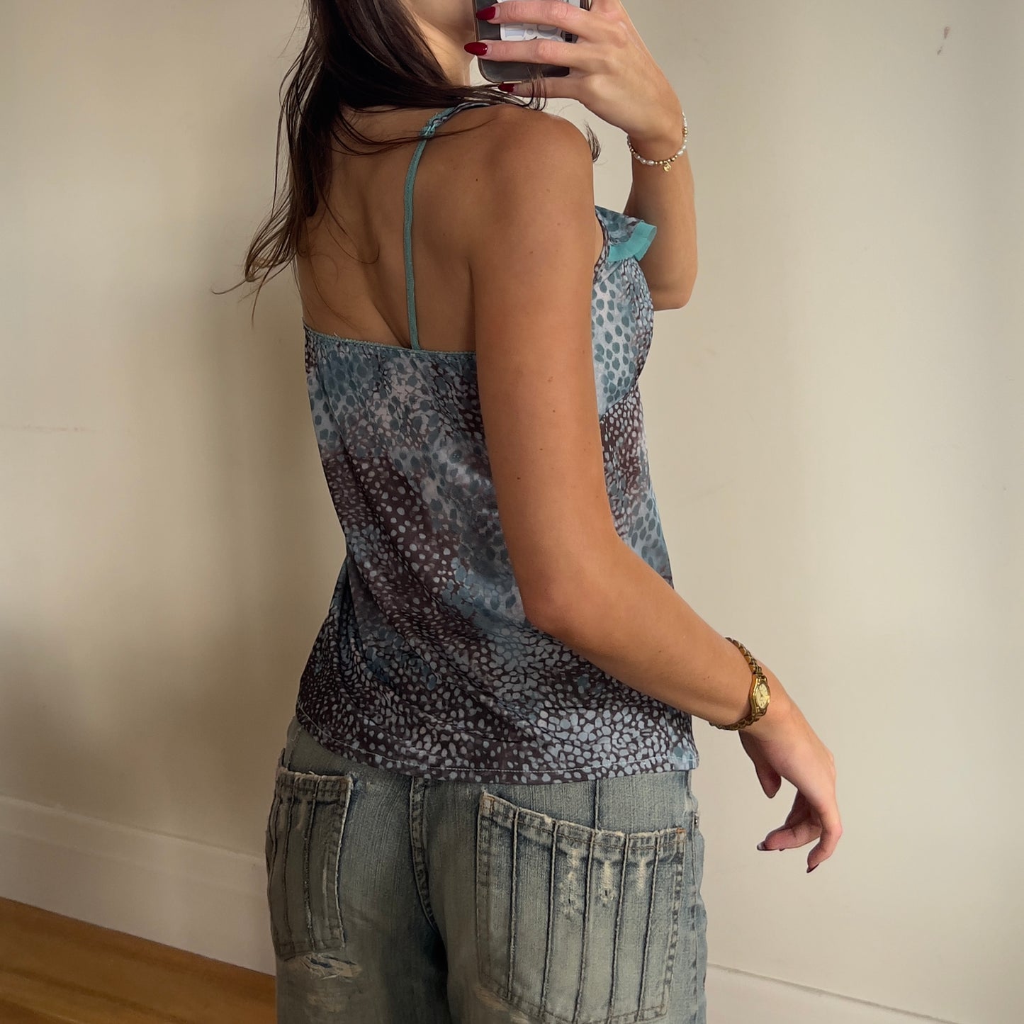 y2k printed cami