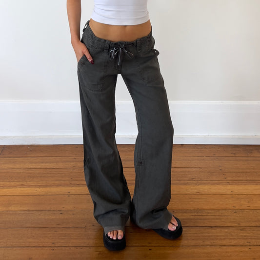 charcoal linen/cotton pants