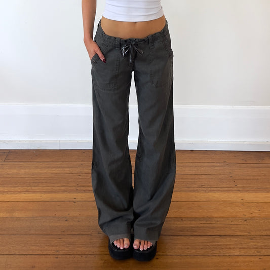 charcoal linen/cotton pants