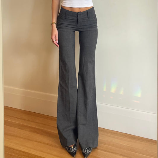 dead-stock low rise flared trousers