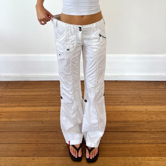 white cargo pants