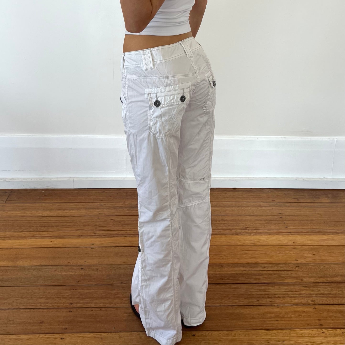 white cargo pants
