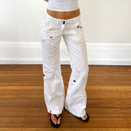 white cargo pants
