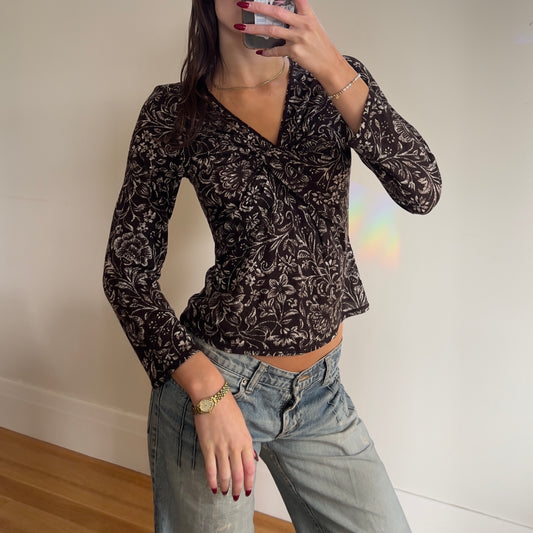 floral wool long sleeve