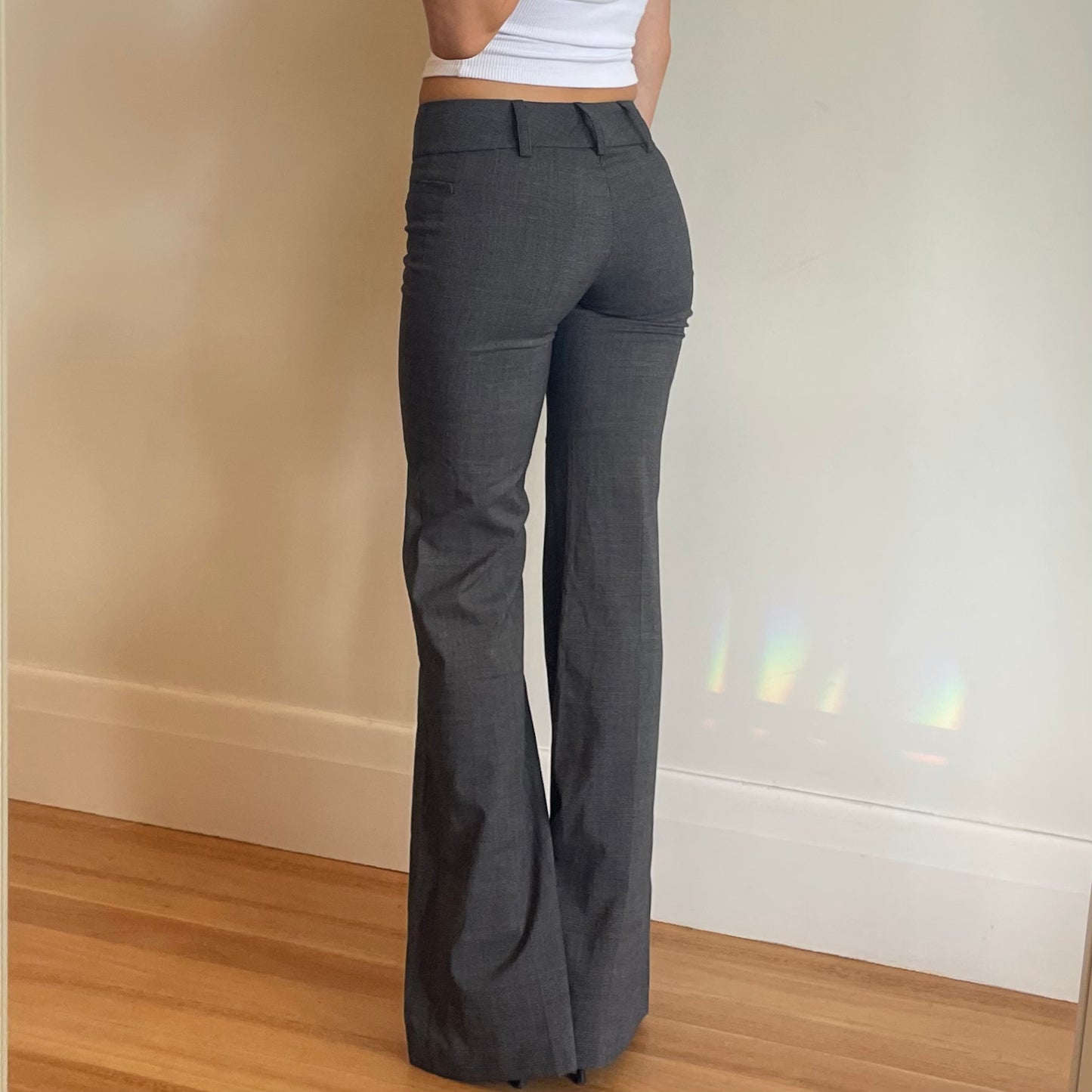 dead-stock low rise flared trousers