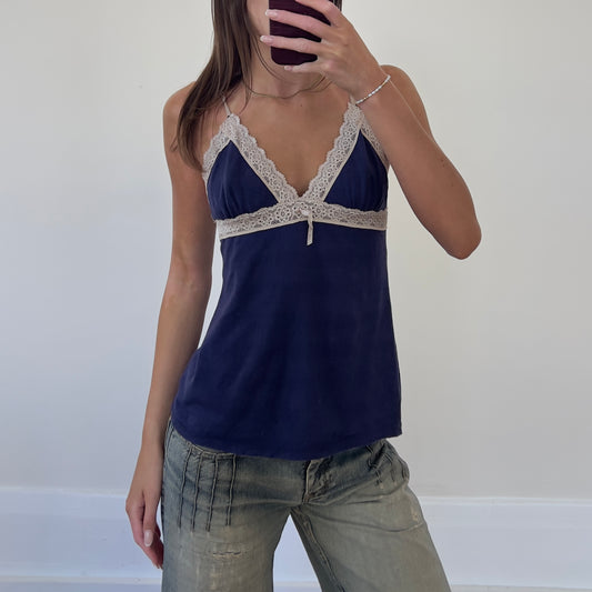 navy lace cami