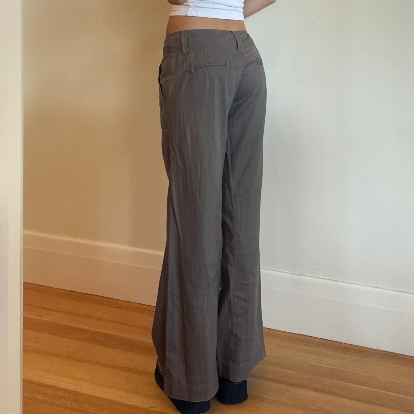 brown wide leg pants