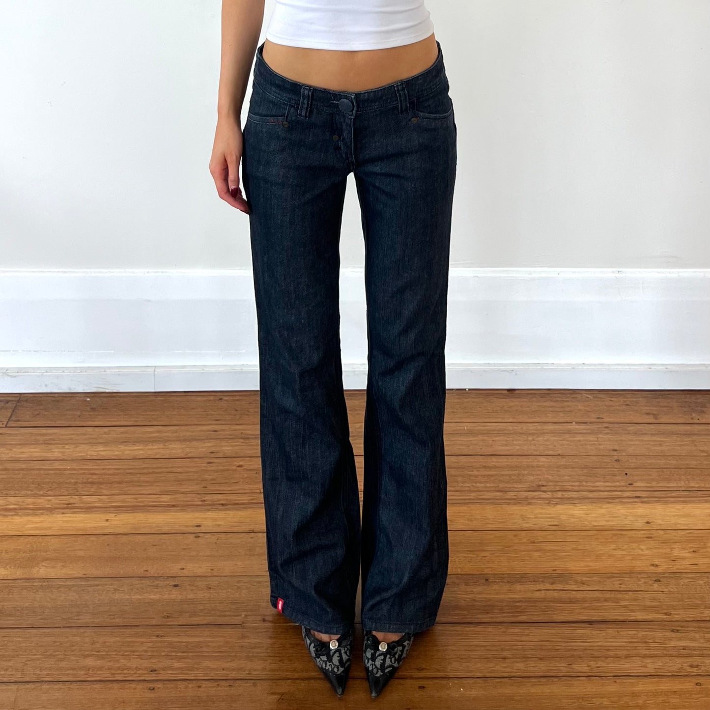 dark wash bootcut jeans