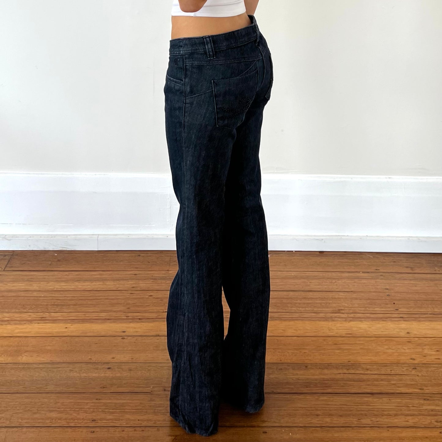 dark wash bootcut jeans