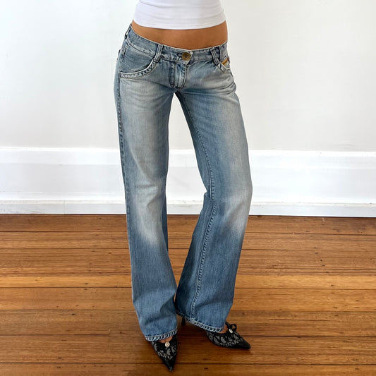 low rise bootcut jeans
