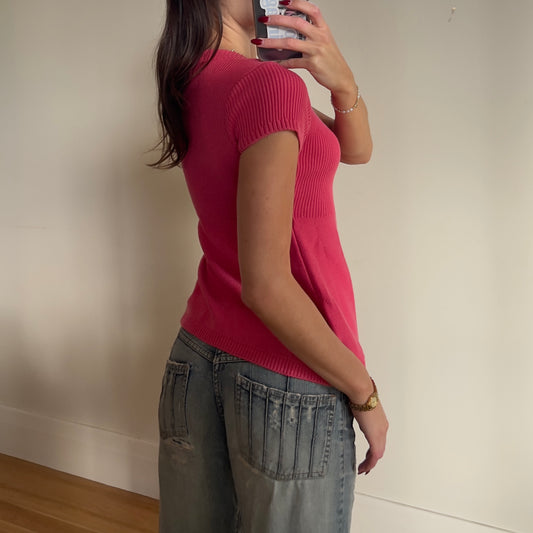 pink baby doll knit
