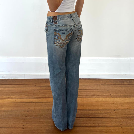 low rise bootcut jeans