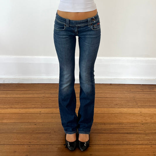 low rise bootcut jeans