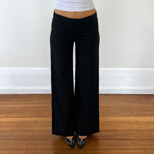 black wide leg trousers