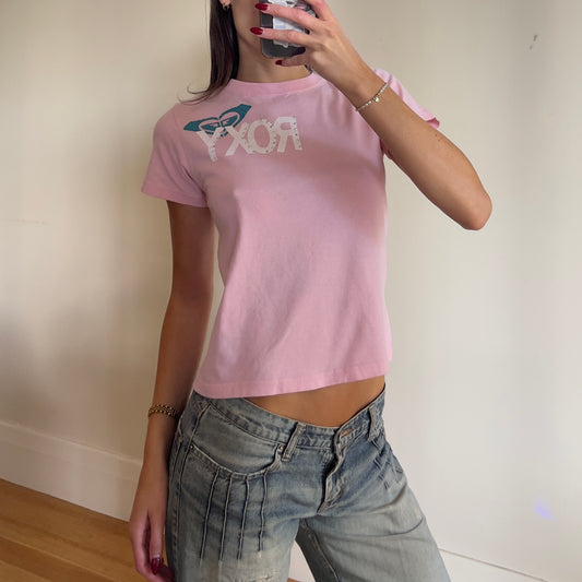 2000s graphic Roxy tee